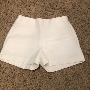 High Waisted White Shorts